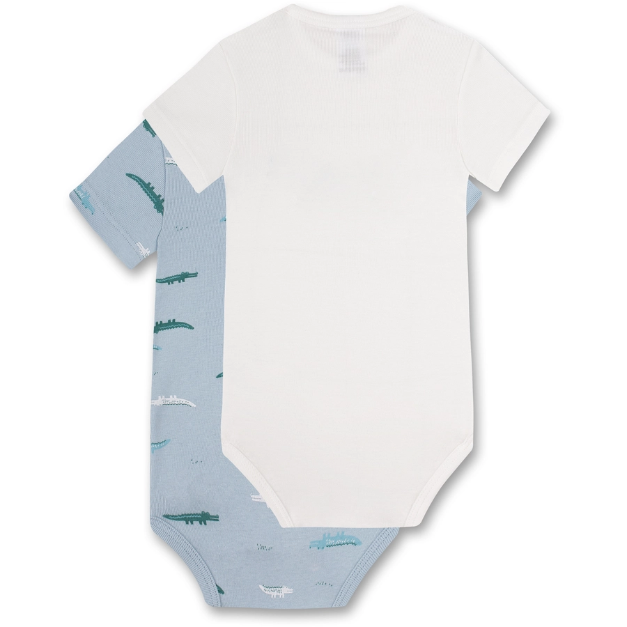 Sanetta Body Doppelpack Krokodil hellblauweiß