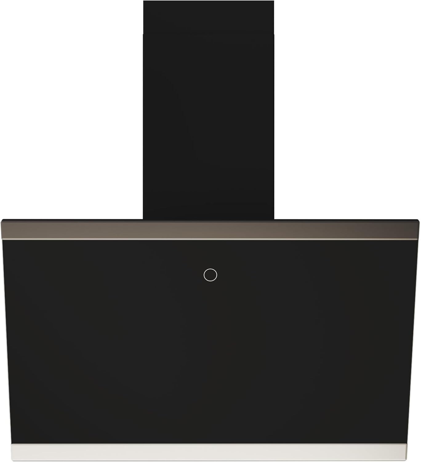 Respekta Dunstabzugshaube kopffrei / Dunstabzugshaube schräg 60 cm / Glasschirm mit Edelstahlrahmen in Schwarz / Abluft - und Umluftfunktion / CH89060S / A++ / 39–59 dB