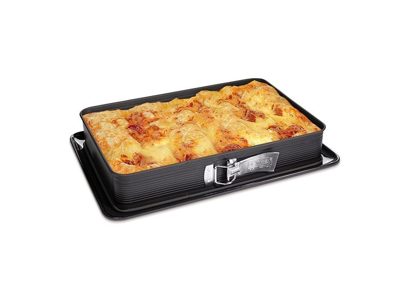 Zenker Springform Deluxe 42 x 29 cm Springform mit Flachboden und Auslaufschutz