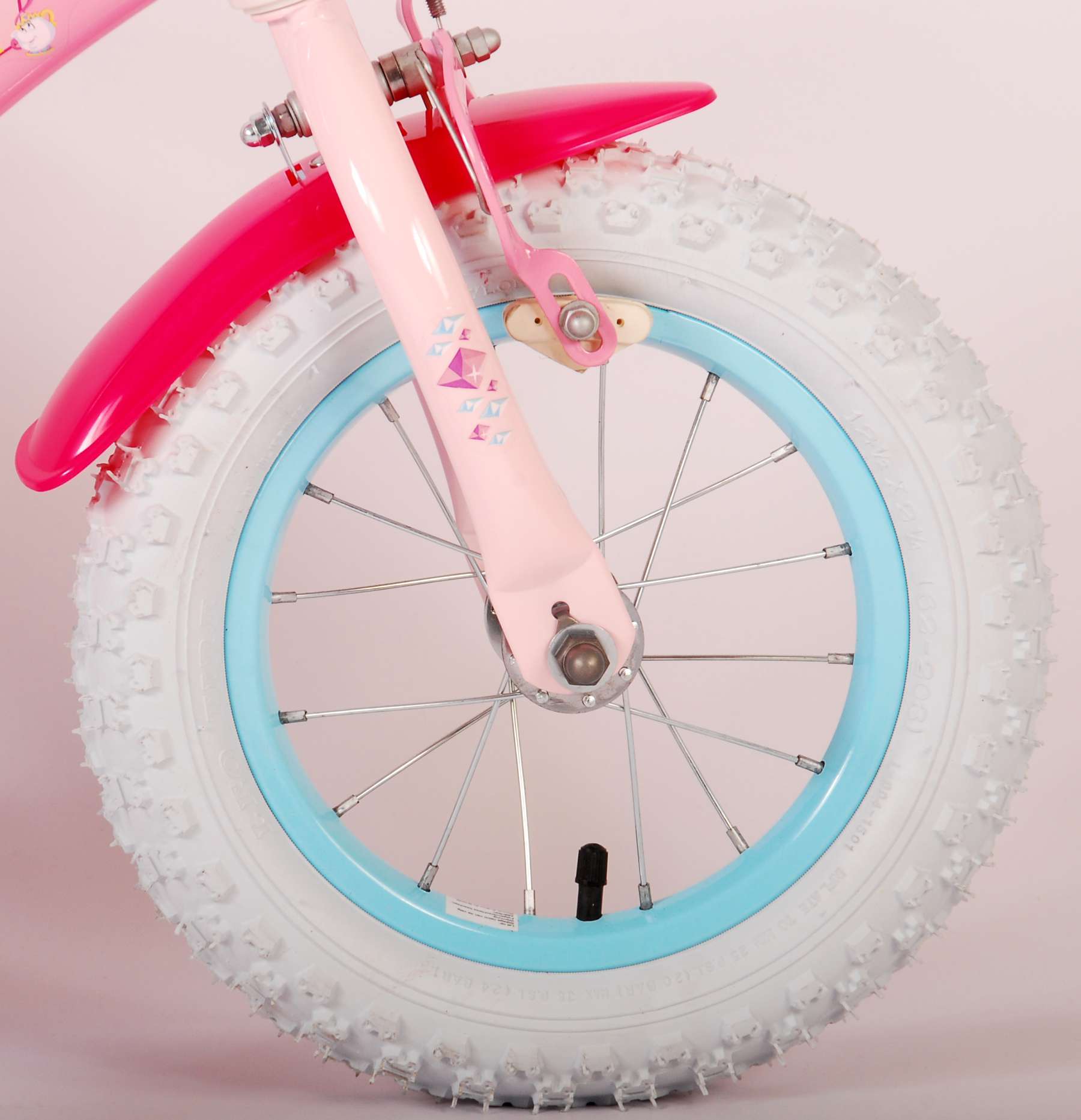 Kinderfahrrad Disney Princess für Mädchen 12 Zoll Kinderrad in Pink
