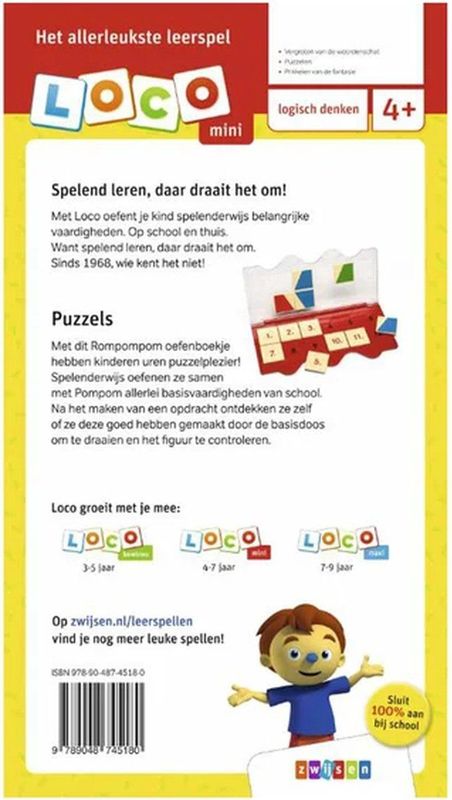 Loco Mini - Rompompom Puzzels - Oefenboekje - Educatief