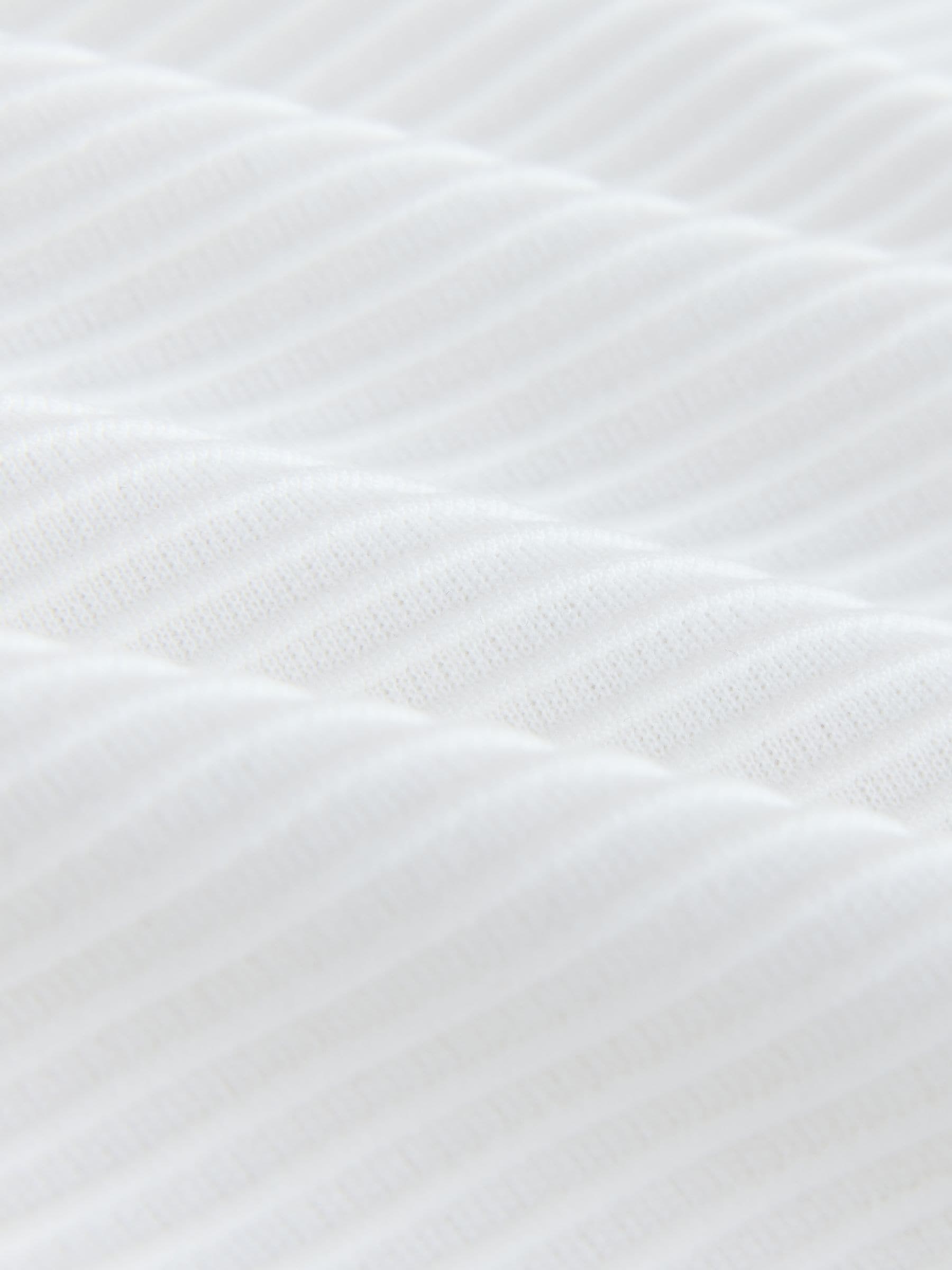 Ecru wit - Smart poloshirt met textuur en rits
