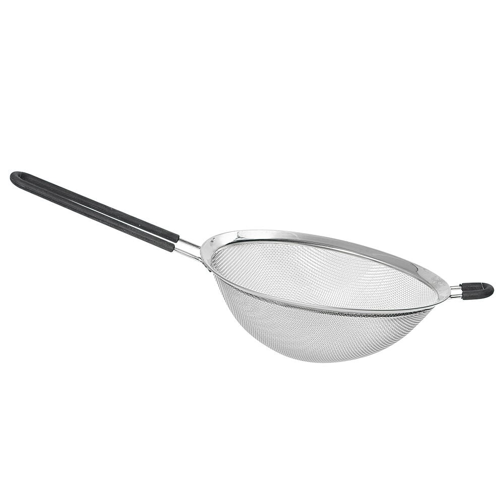 Passoire en inox à maille fine avec poignée en silicone