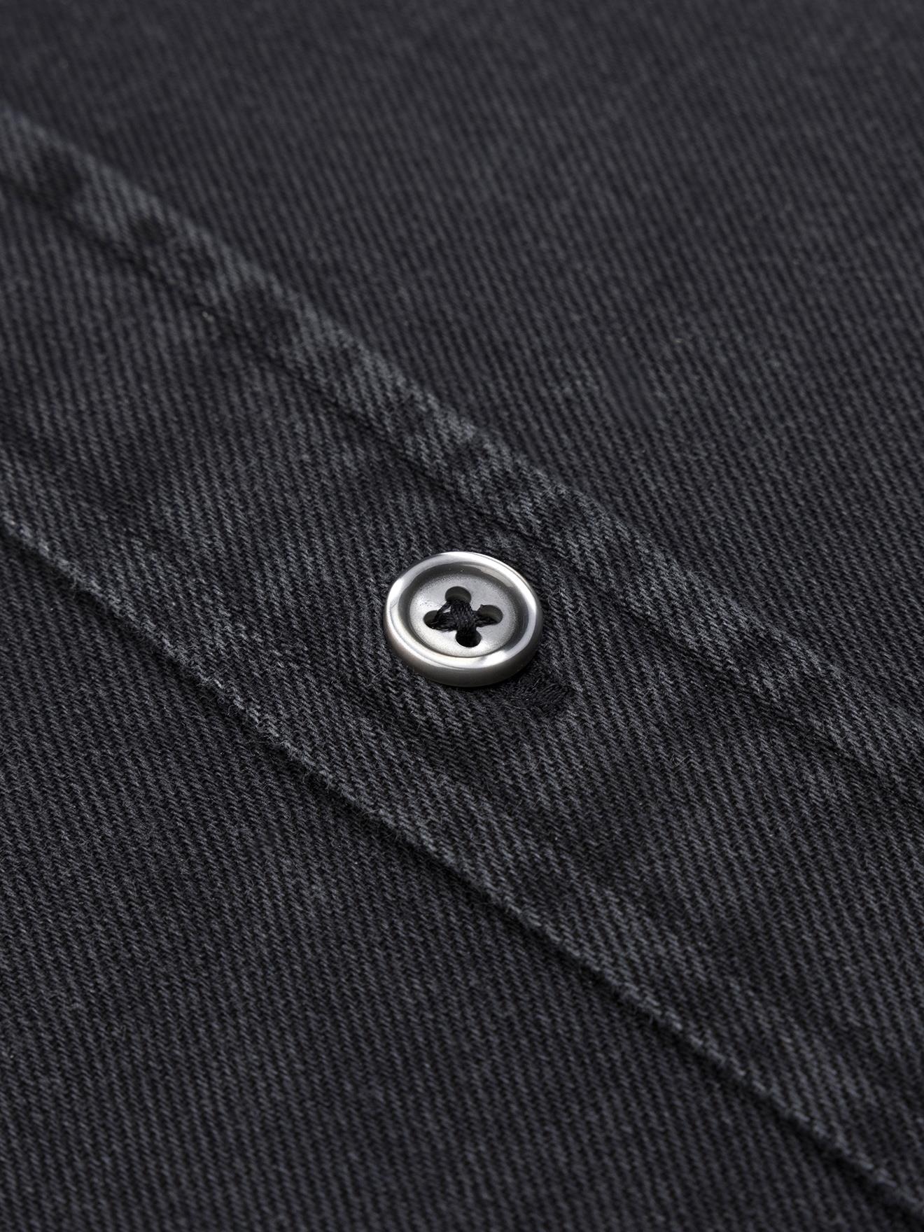 Chemise cintrée Gustav en denim carbone