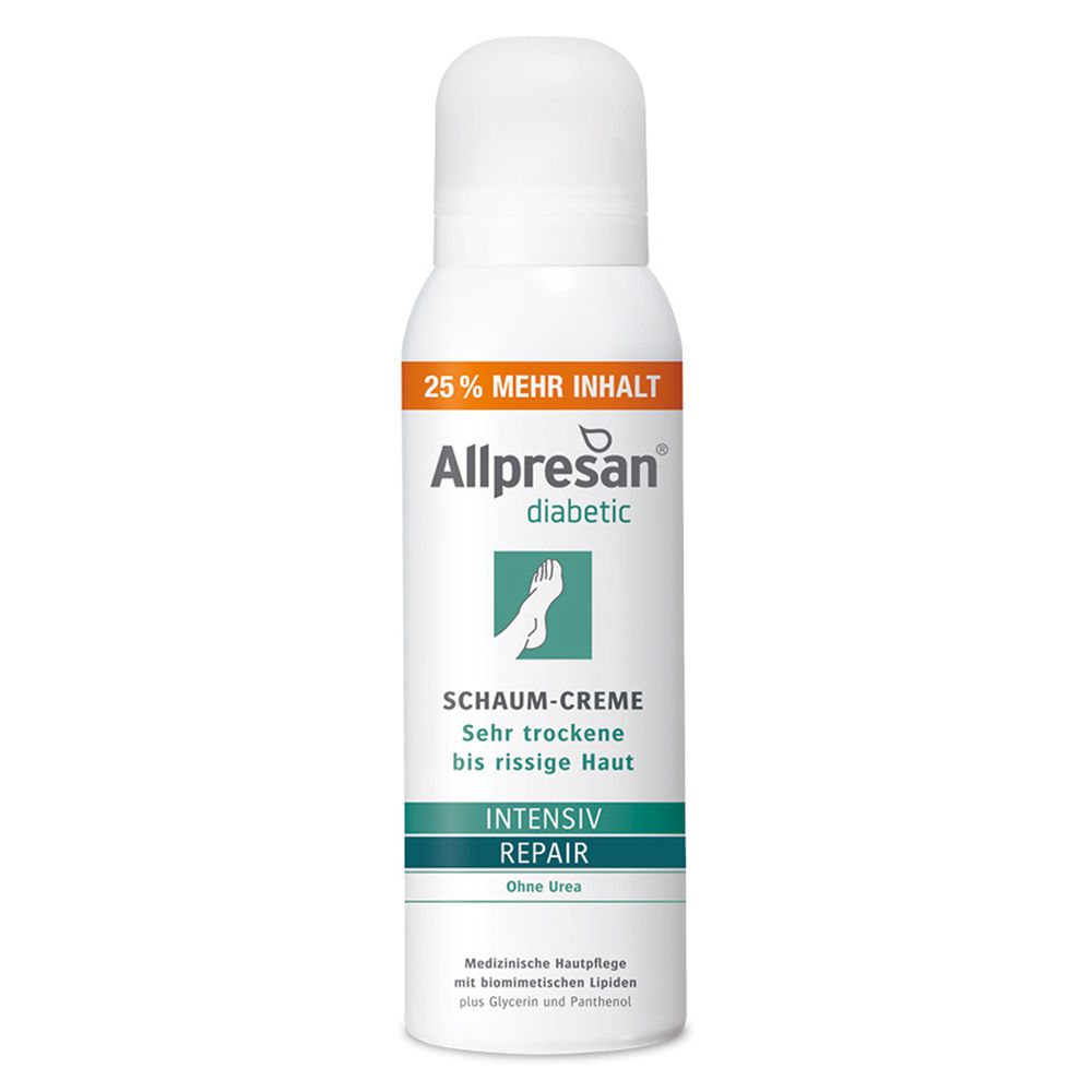 Allpresan diabetic INTENSIV + REPAIR Schaum-Creme ohne Urea - Jetzt 3€ Rabatt mit Code ,,allpresan3''