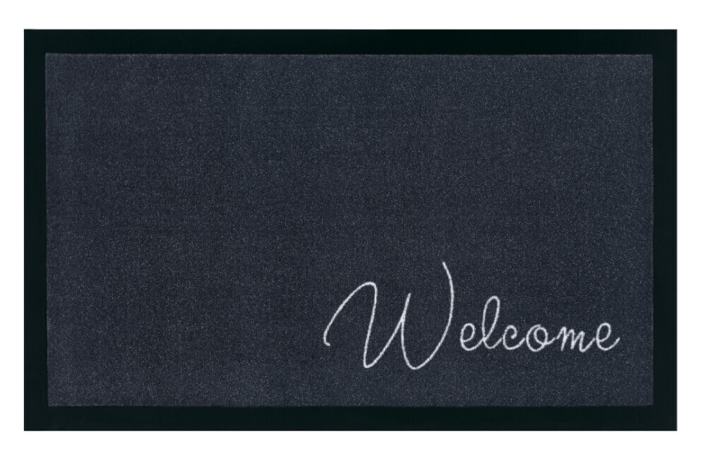 Strapazierfähige Fußmatte CLEAN WELCOME 75x45cm anthrazit Fußabtreter Modern Design