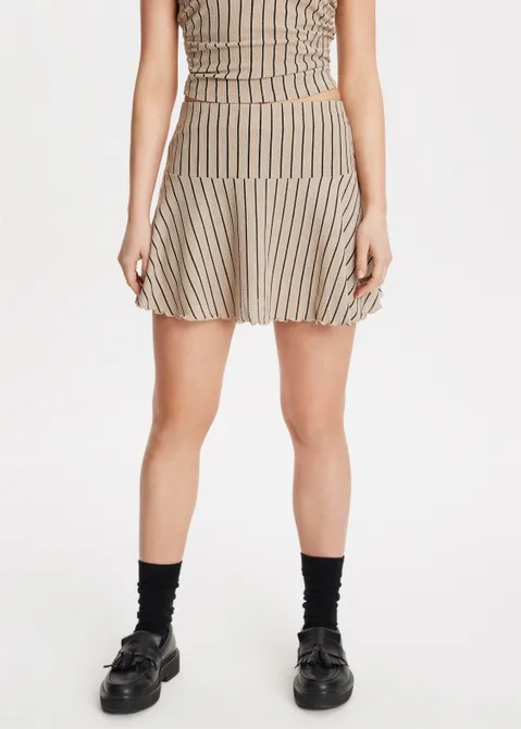 Jersey skort met structuur roze (NUDE)