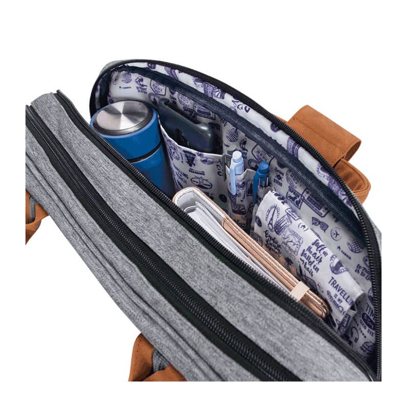 Sacoche ordinateur 15 pouces New York Gris clair