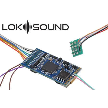 ESU 58410 - LokSound 5 DCC/MM/SX/M4 Leerdecoder, 8-pin NEM652, mit Lautsprecher 11x15mm, Spurweite: 0, H0