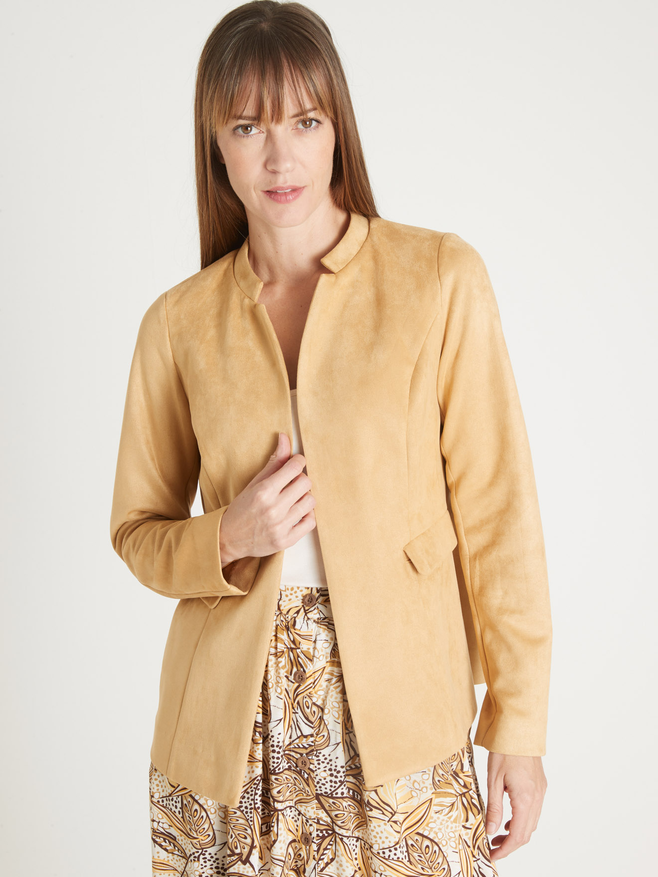 Veste en maille suédine