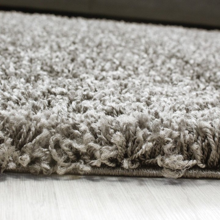 Rond Hoogpolig vloerkleed - Life Taupe
