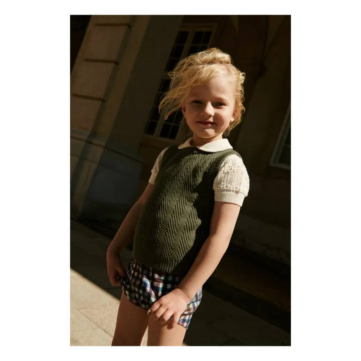 FUB Polo Maille Fine Pointelle Coton Bio | Ecru