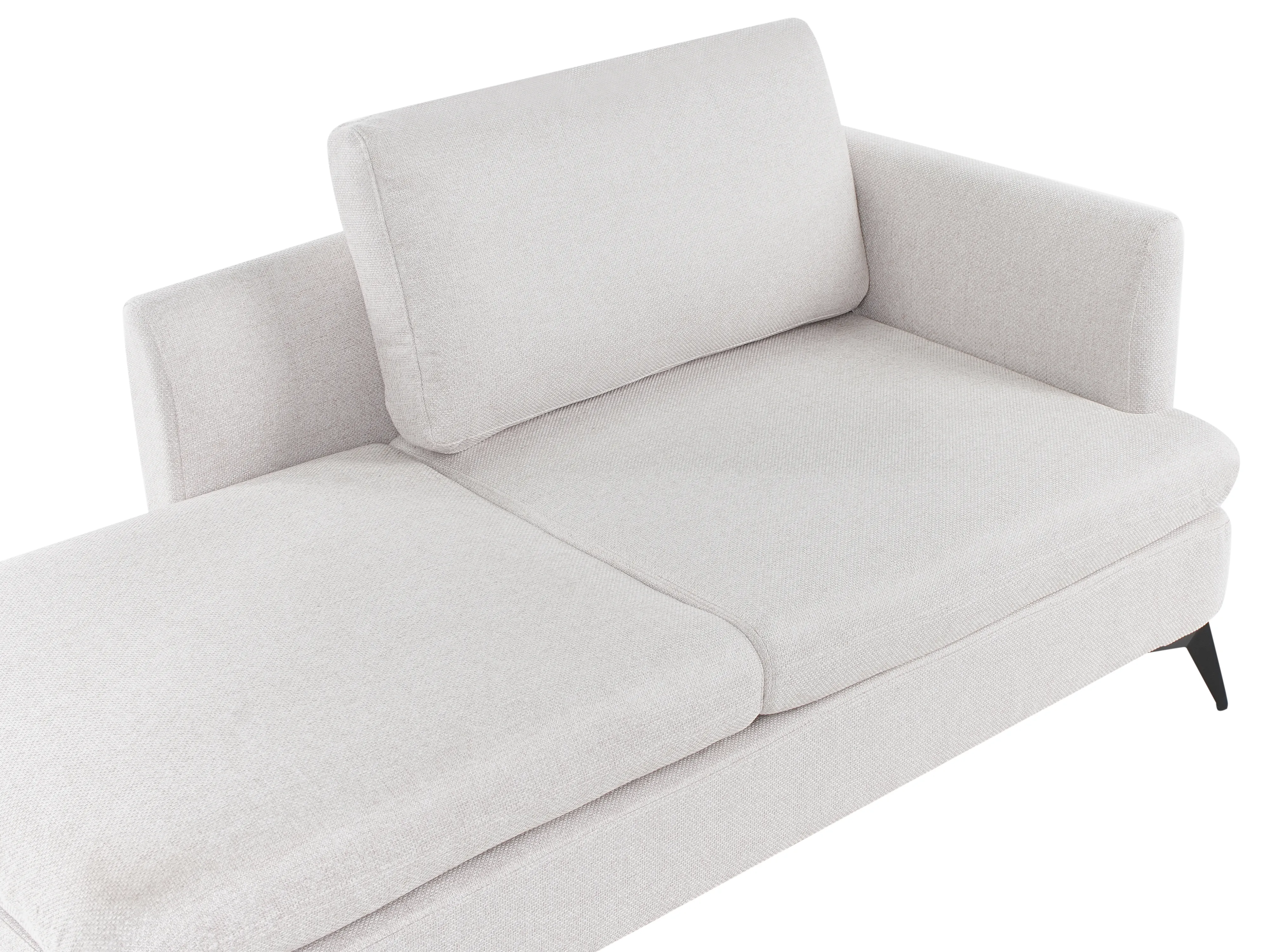 Rechtszijdige chaise longue SIEVOZ Stof Lichtbeige