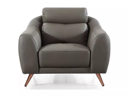 Fauteuil cuir Design SIANNA Marron