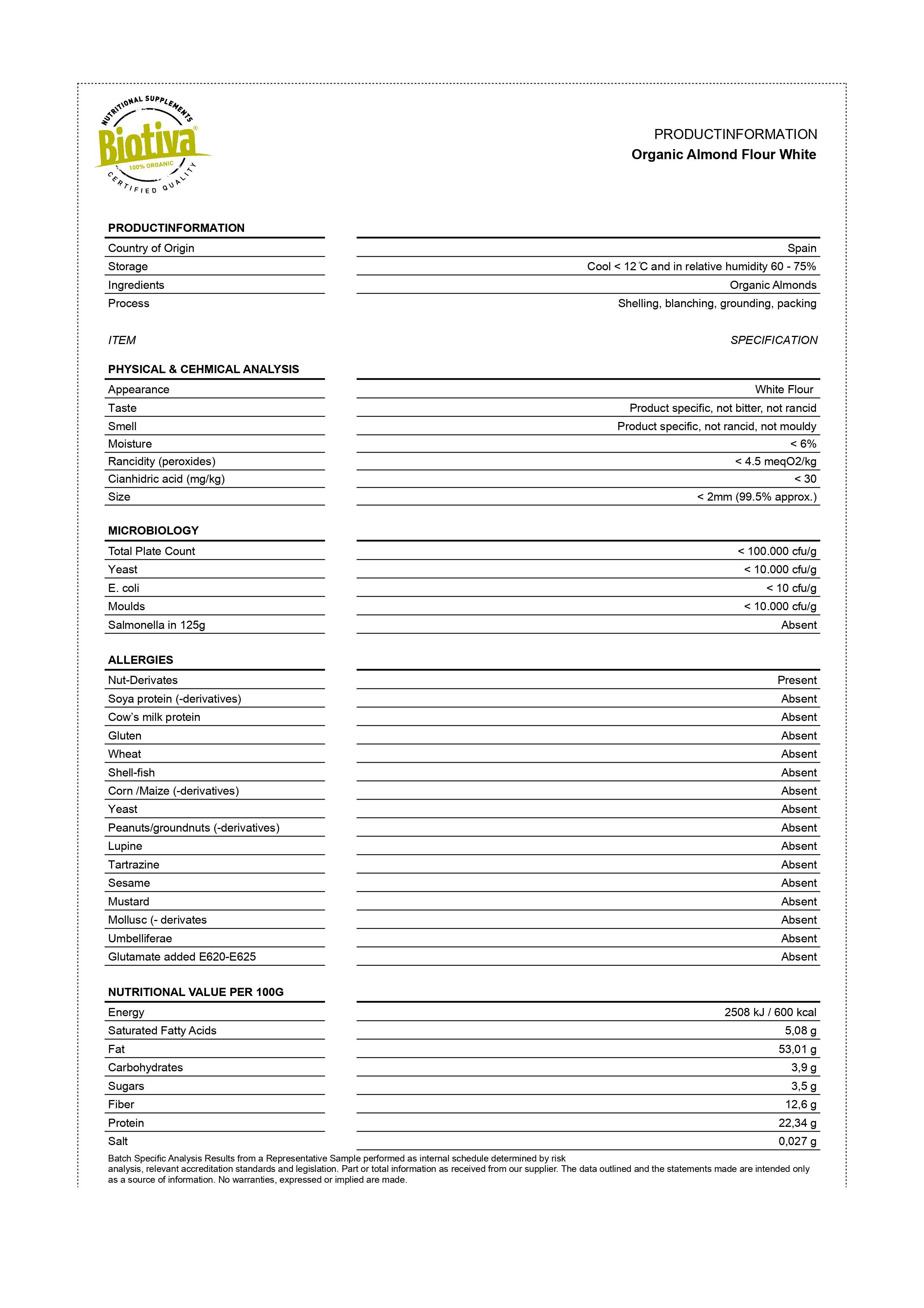 Biotiva Mandelmehl Bio