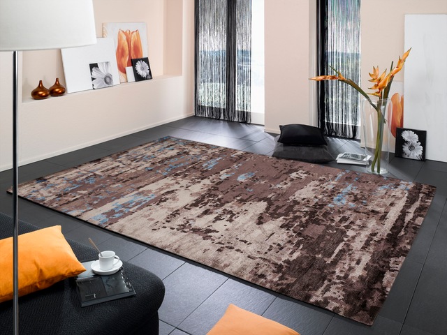 Musterring Teppich »ANGELES PILANO« rechteckig 10 mm Höhe exlcusive MUSTERRING DELUXE COLLECTION, Bambus-Viskose feine Knüpfung