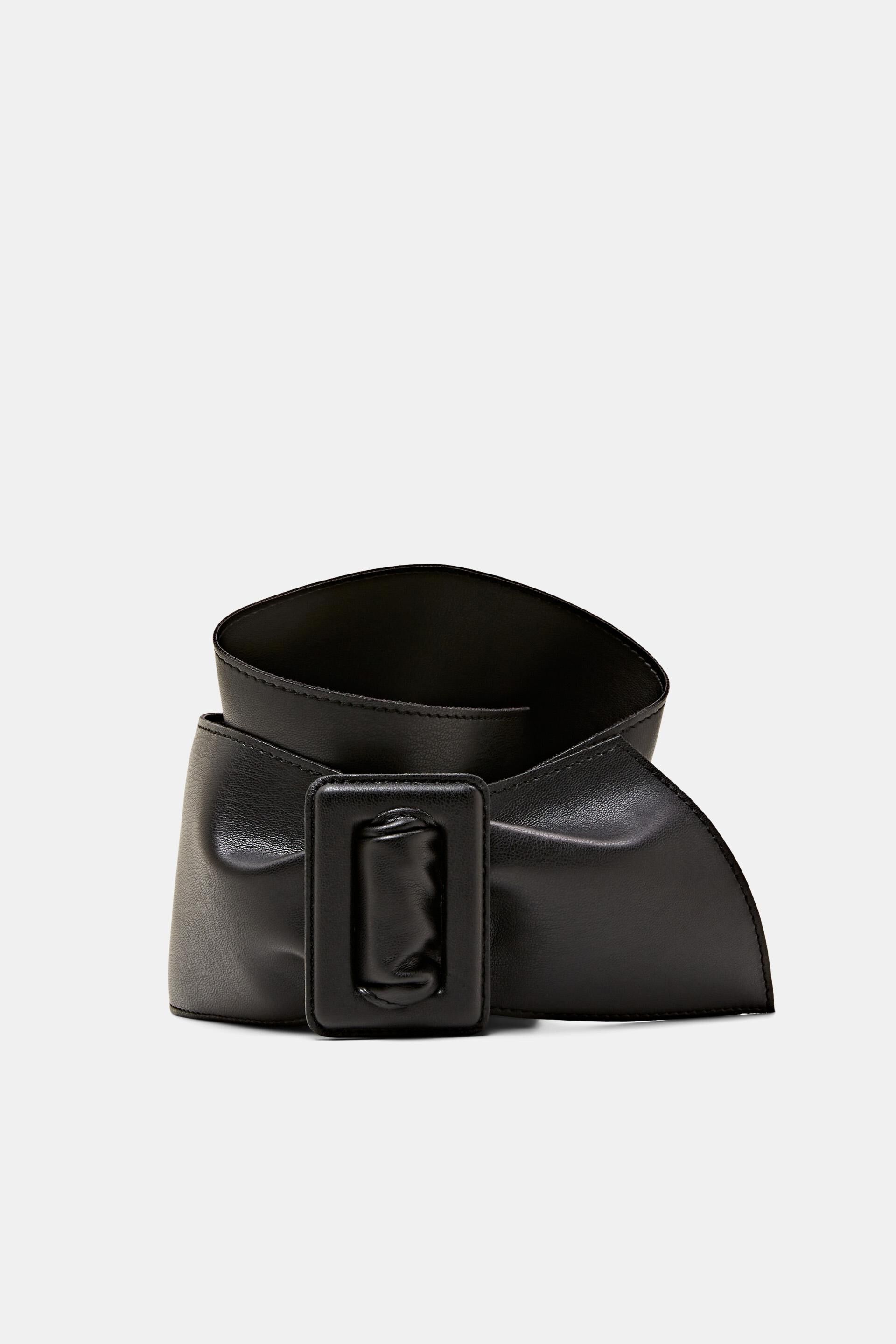 Large ceinture taille haute en similicuir