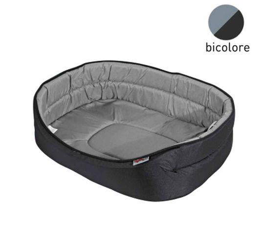 PANIER OVAL ESSENTIEL NOIR GRIS 55X37CM
