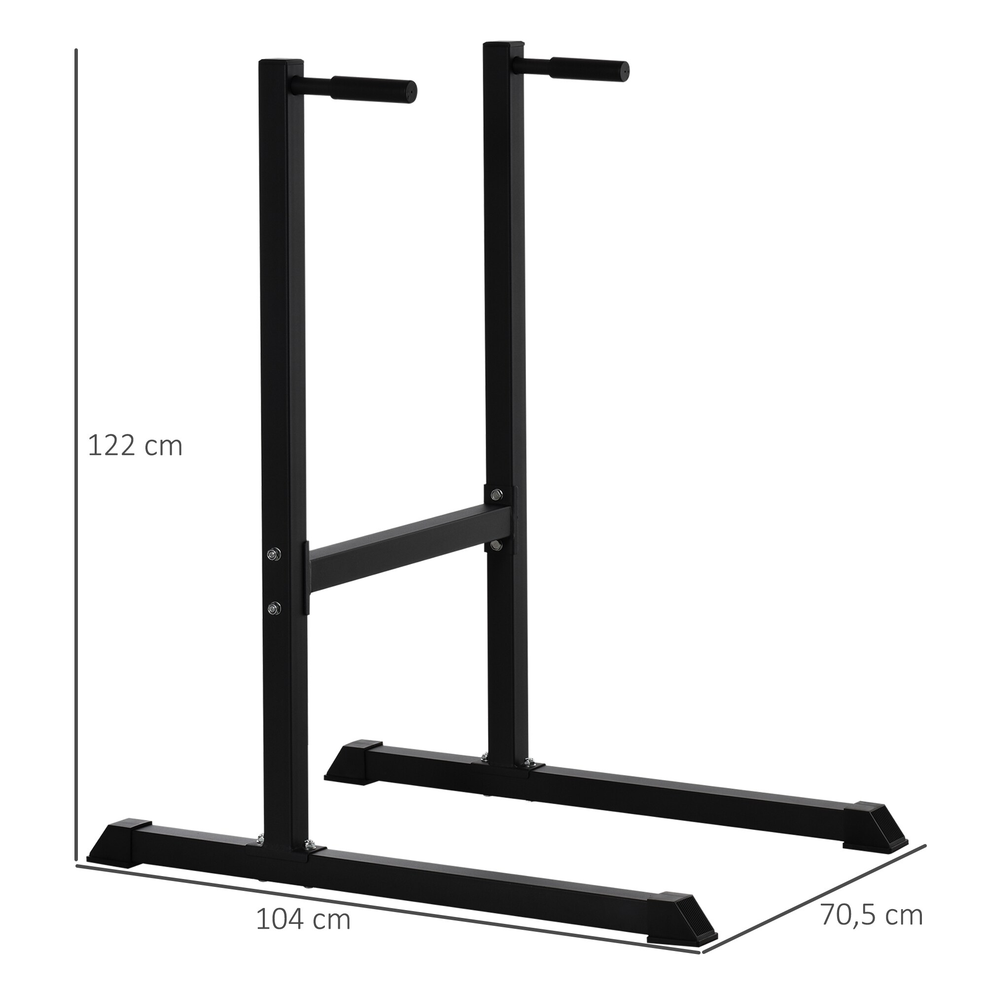HOMCOM Dip-Station schwarz 104 x 70,5 x 122 (LxBxH)