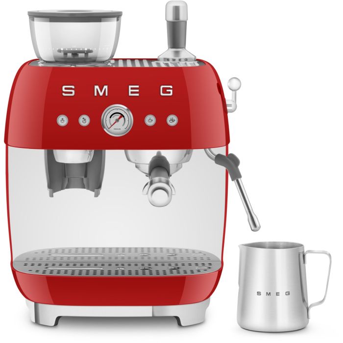 SMEG Espressomaschine mit Mahlwerk 50's Style EGF03RDEU Rot