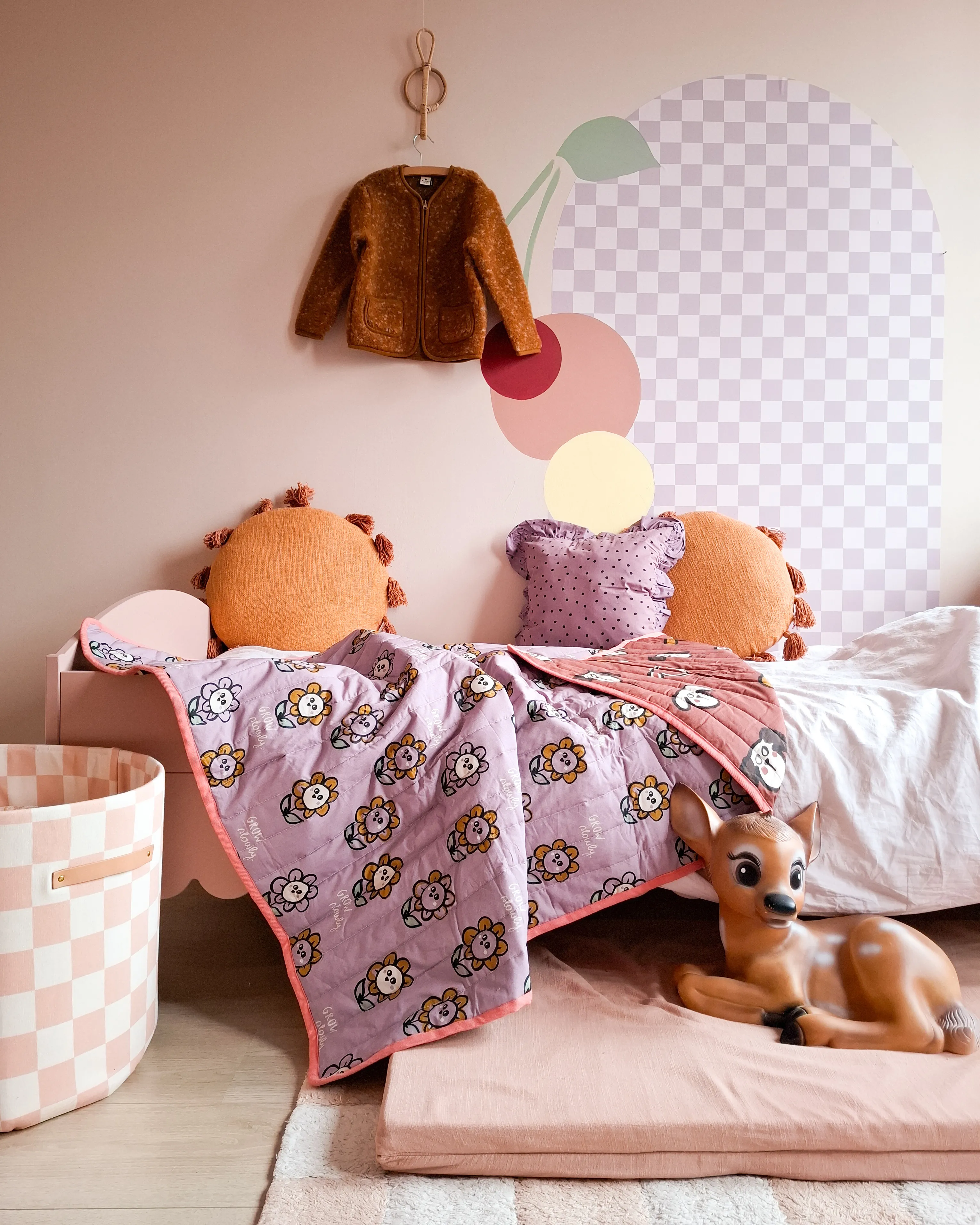 Set van 2 sierkussens MADIA Katoen 45 x 45 cm Oranje effen
