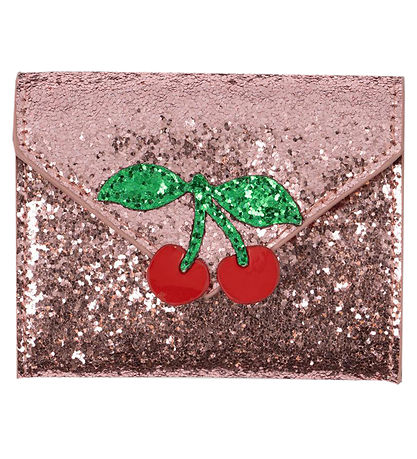 Konges Sløjd Pung - Love Letter - Pink Glitter m. Kirseb?r