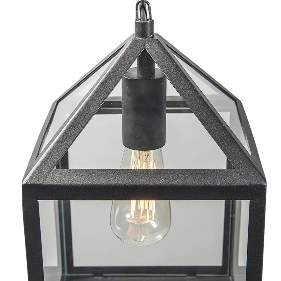 Qazqa hanglampen buiten amsterdam zwart e27