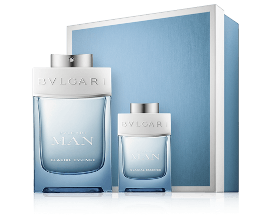 Bvlgari Man Glacial Essence Set mit Mini EdP 100ml-15ml