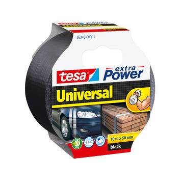 Tesa tape extra power zwart 10 m x 50 mm