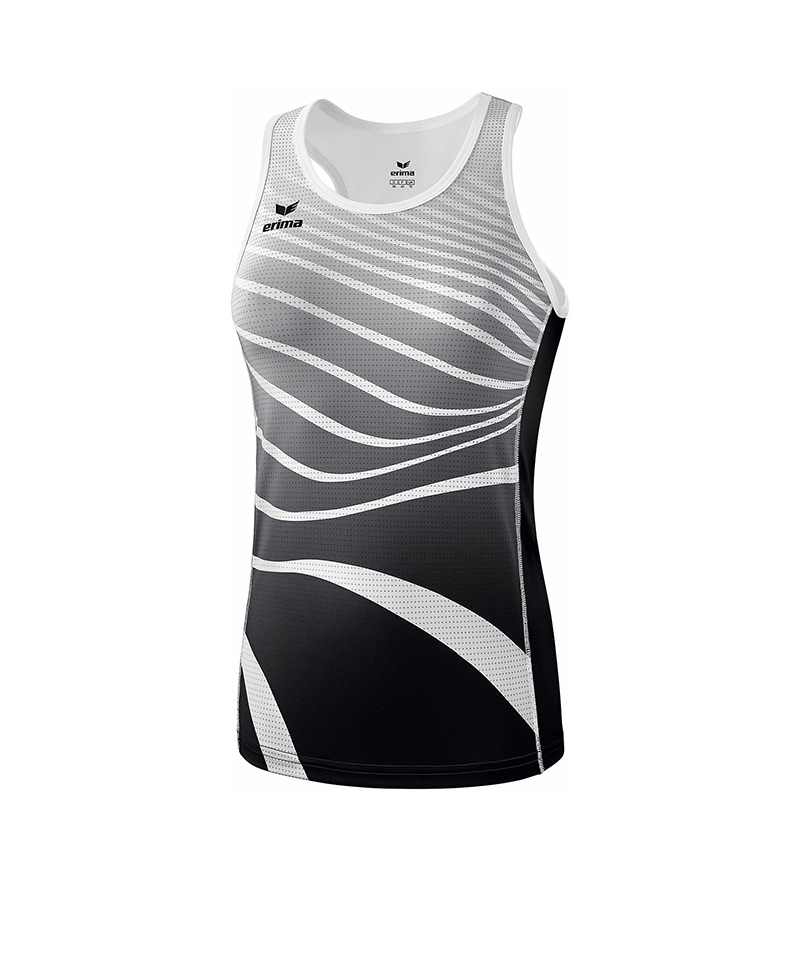 Erima Singlet Running Damen Schwarz Weiss