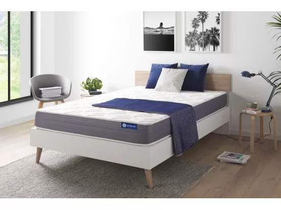 ACTISOM Matelas Latex et mémoire de forme 200x200 cm 5zones de confort