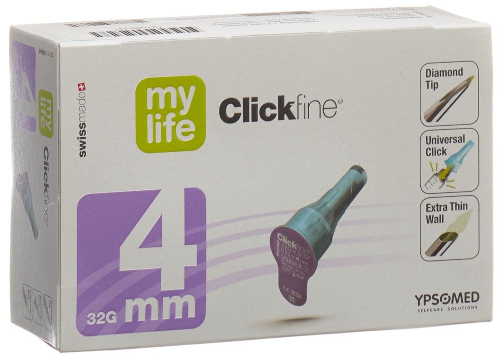MYLIFE Clickfine Pen Nadeln<br>100 Stück, 4mm 32G