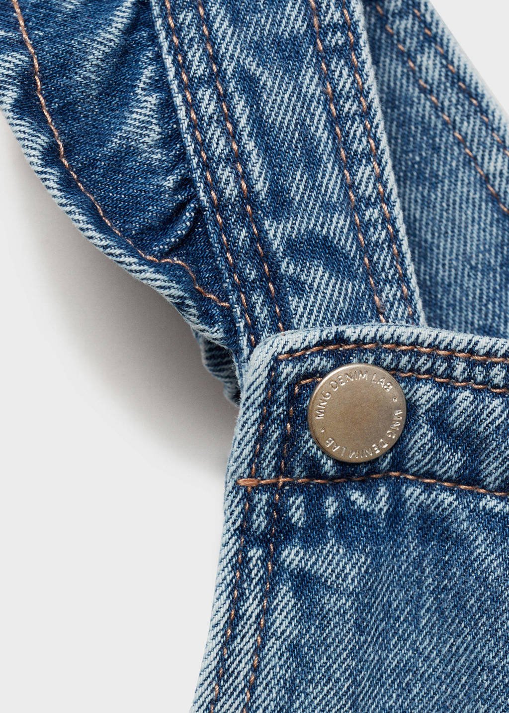 Mango Kids tuinbroek medium blue denim
