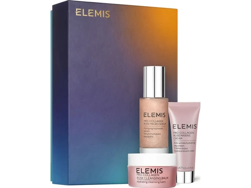 Elemis The Pro-Collagen Rose Icons renselotion 15 ml   ansigtsserum 30 ml   ansigtscreme 15 ml