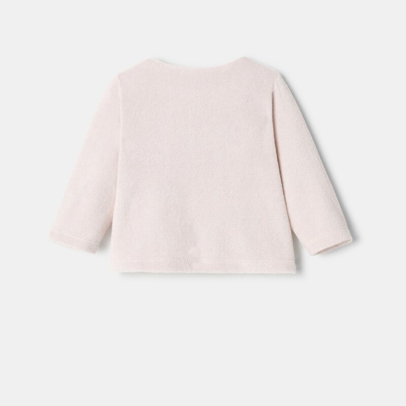 Gilet boutons à pression en coton rose naissance Absorba Rose