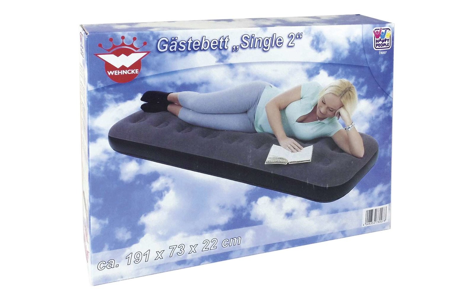 Gästebett Single 1 Luftbett 191 x9 9 x 22 cm anthrazit