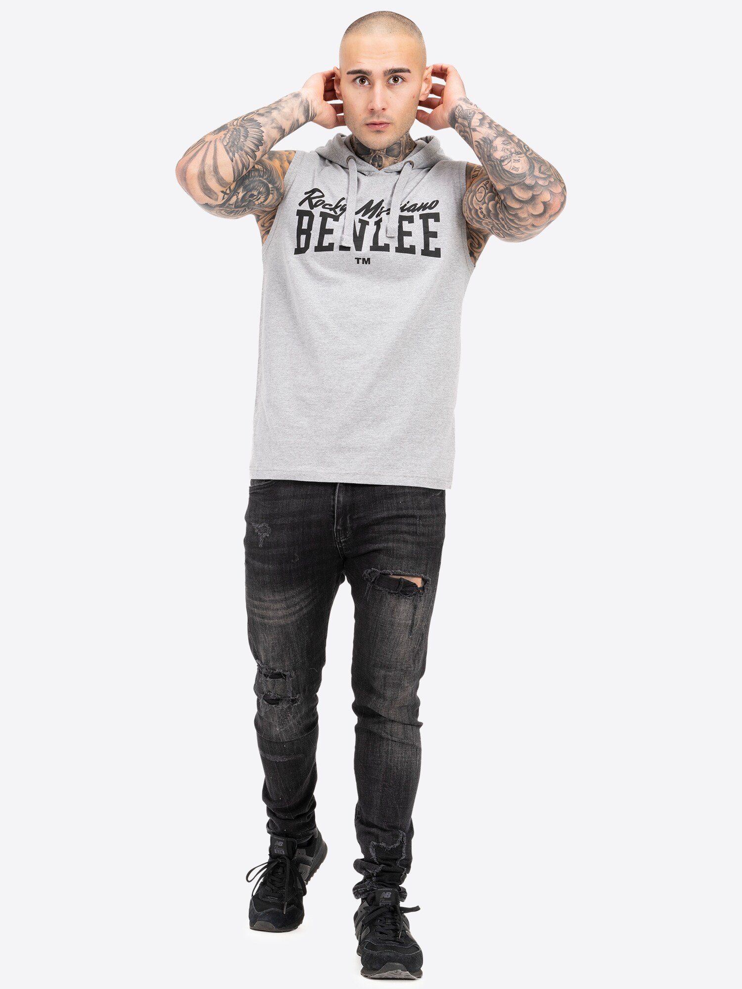 BENLEE Herren ärmelloses T-Shirt mit Kapuze normale Passform DARRY