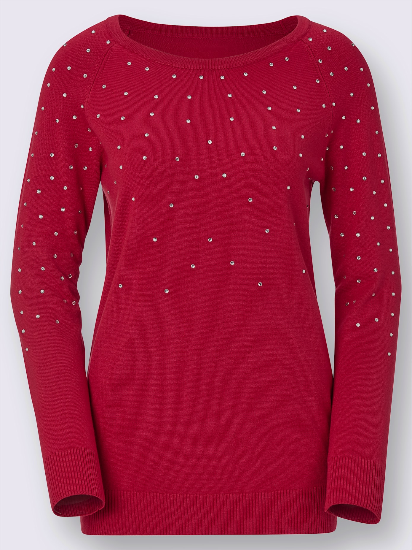 Pull femme orné de petits cristaux scintillants
