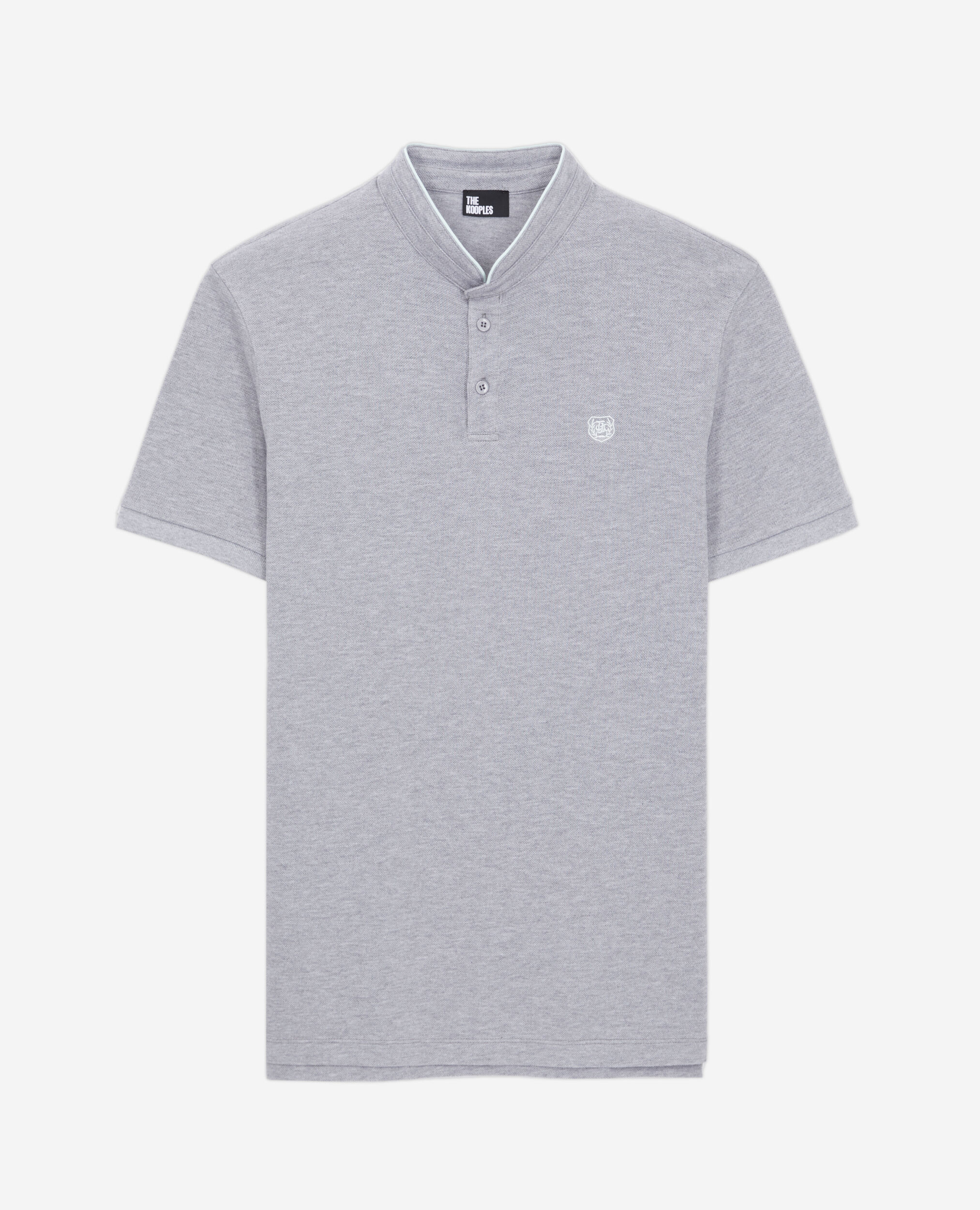 Polo gris clair en coton