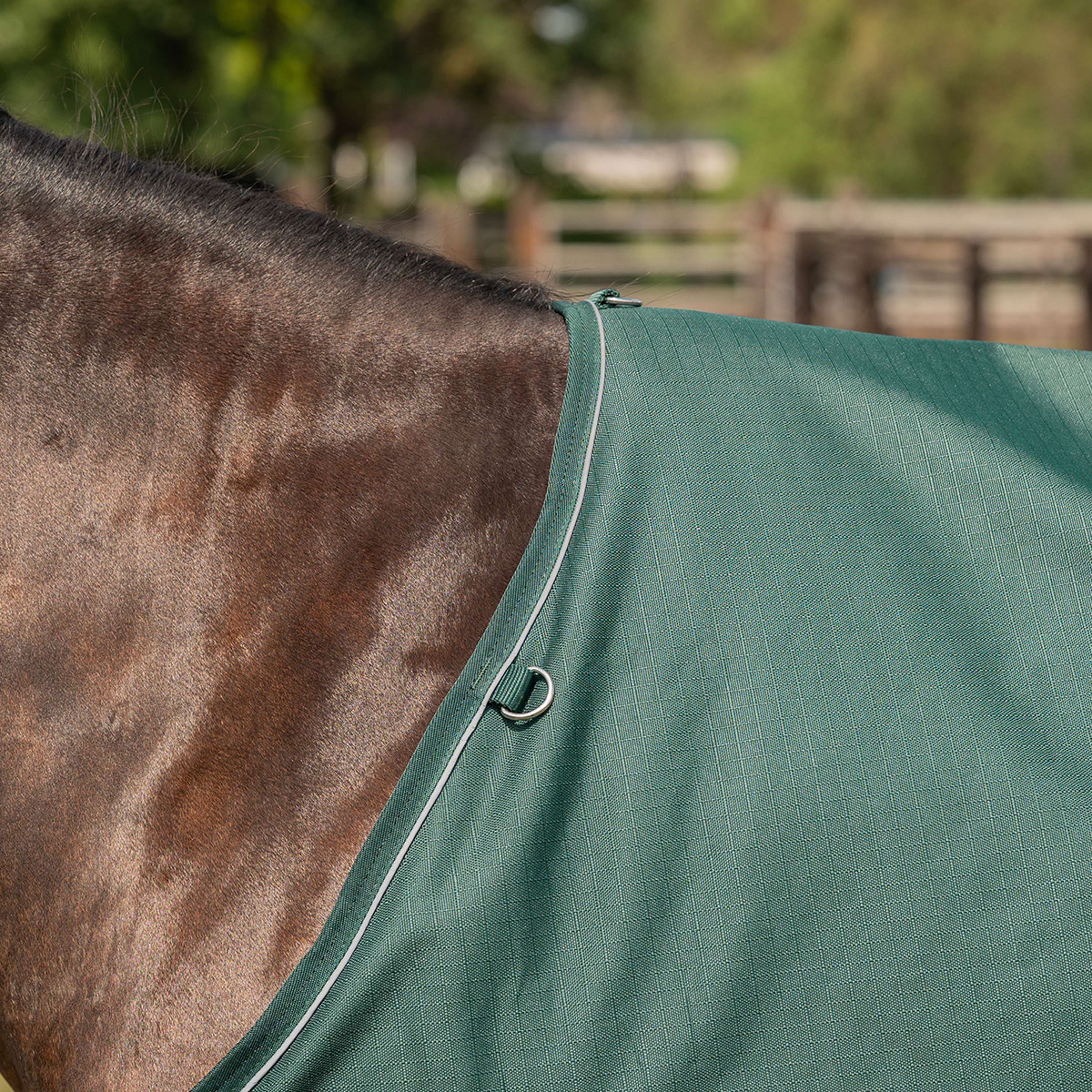 Agradi Horse Outdoordeken 1200D 300gr Reflecterende Bies Groen