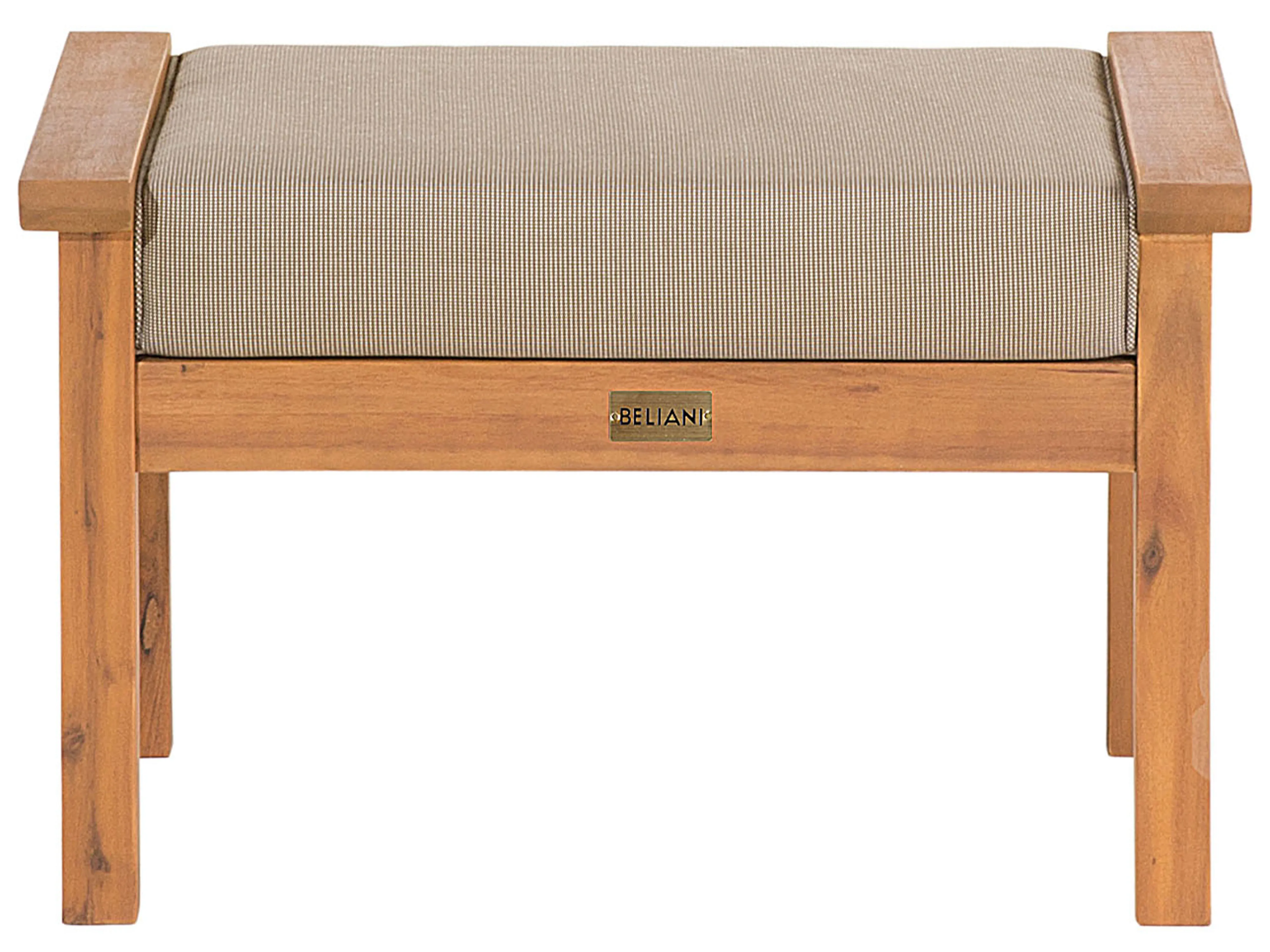 Loungeset met tafel en ottomaan 4-zits MANILA Acaciahout Lichtbruin