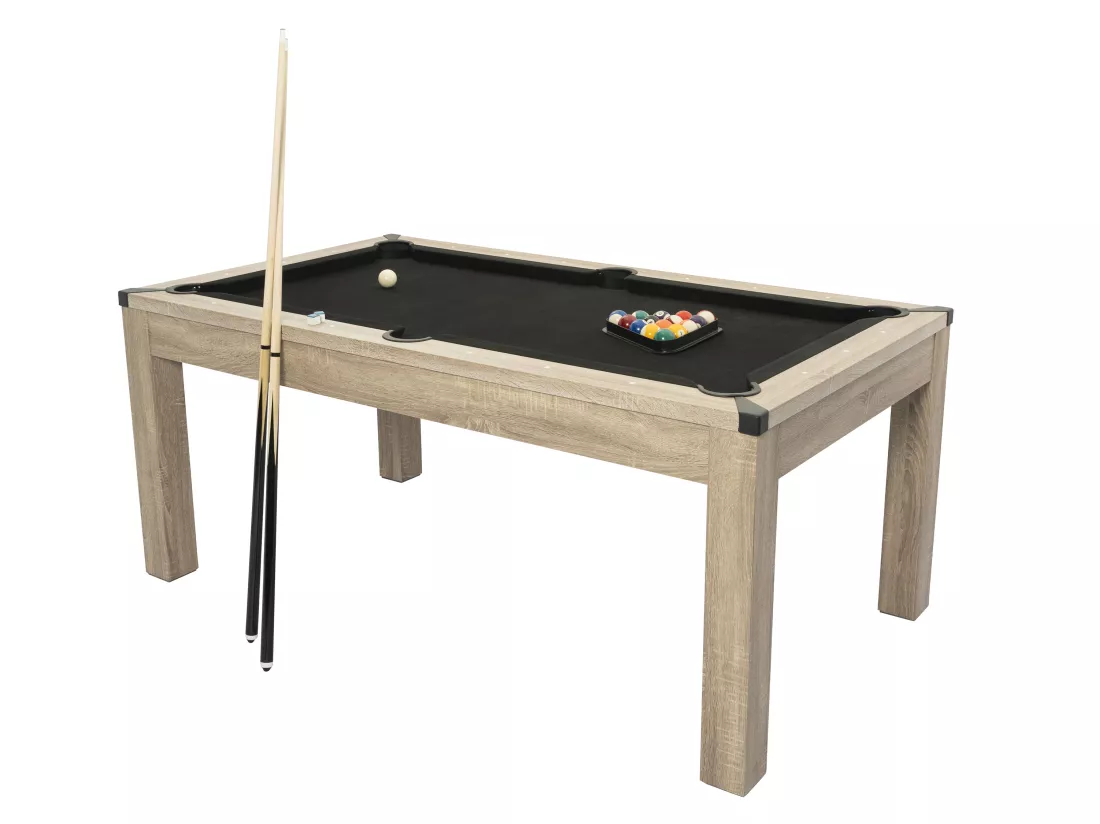 Table transformable Billard & Ping-pong - Coloris naturel clair - L182 x l102 x H80 cm - HENK