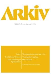 Arkiv. Tidskrift för samhällsanalys nr 11