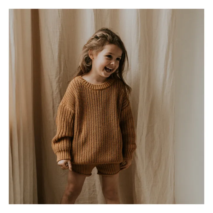 Yuki Shorts Maille Coton Bio | Camel