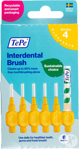 Tepe Interdental Brush Original Brossettes Interdentaires 0,70mm Yellow 6 Pièces