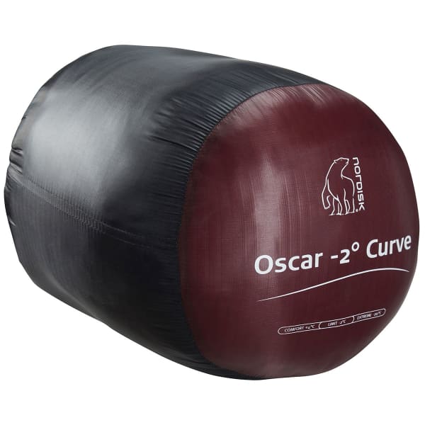 Sac de couchage NORDISK OSCAR -2° CURVE XL SLEEPING BAG MERLOT/BLACK