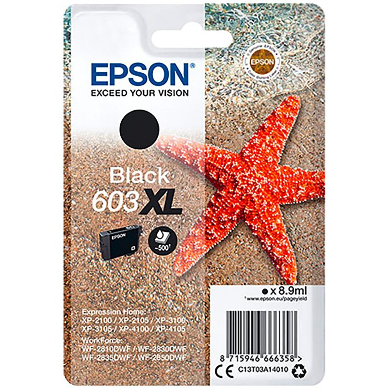 Epson 603XL  cartouche haute capacité noire pour imprimante jet d'encre