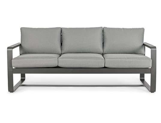 CONCEPT1 - Canapé extérieur Merrigan anthracite 3PL 194 x 78 x h73 cm