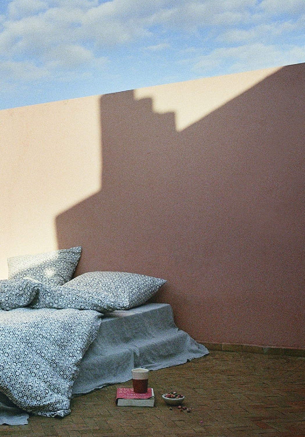 Journey Living Duvetbezug Marrakech Ecru Midnight Blue