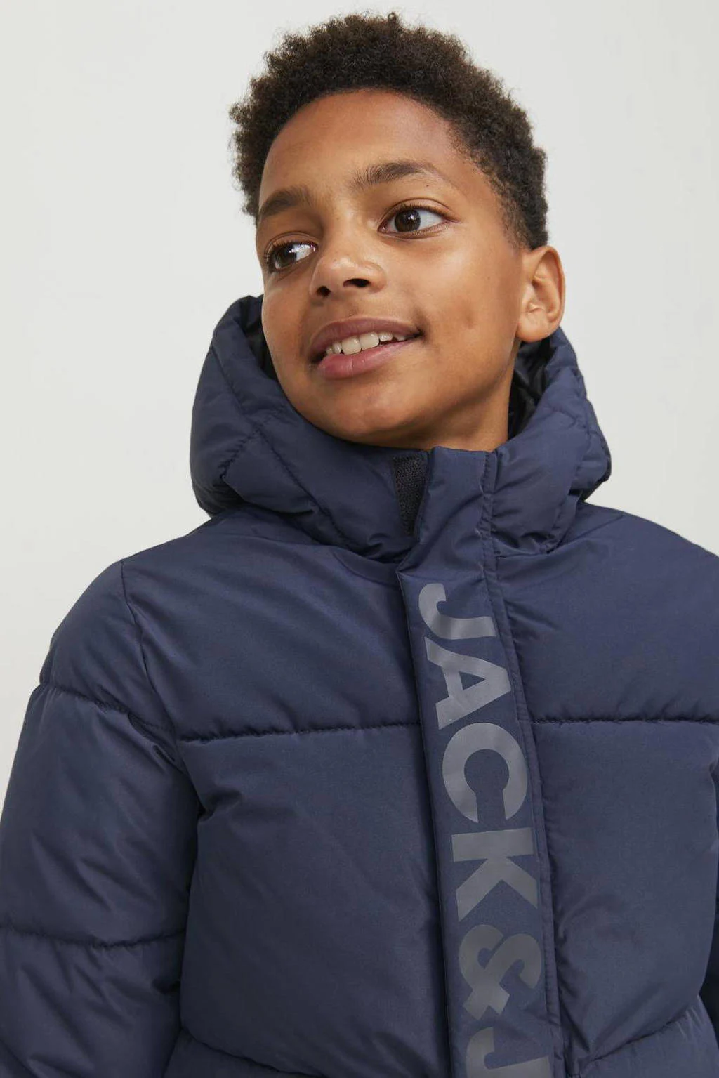 JACK & JONES gewatteerde winterjas JCOSPEED donkerblauw